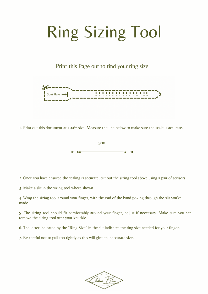 Ring Sizing Tool (Free Download)